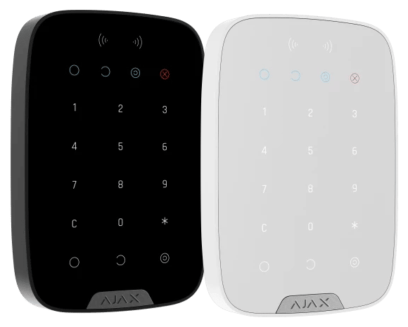 Ajax wireless keypads in black and white