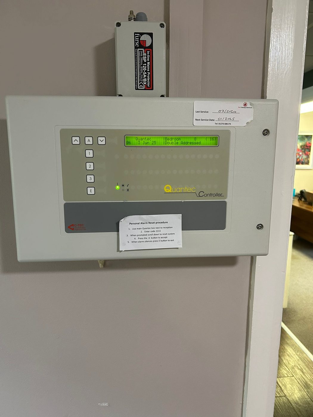 Quantec nurse call system installed by Hawthorne